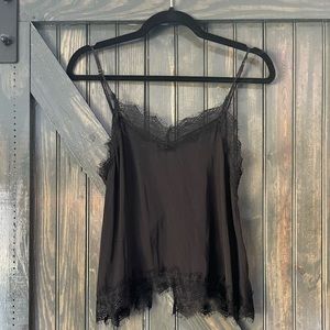 Black lace cami
